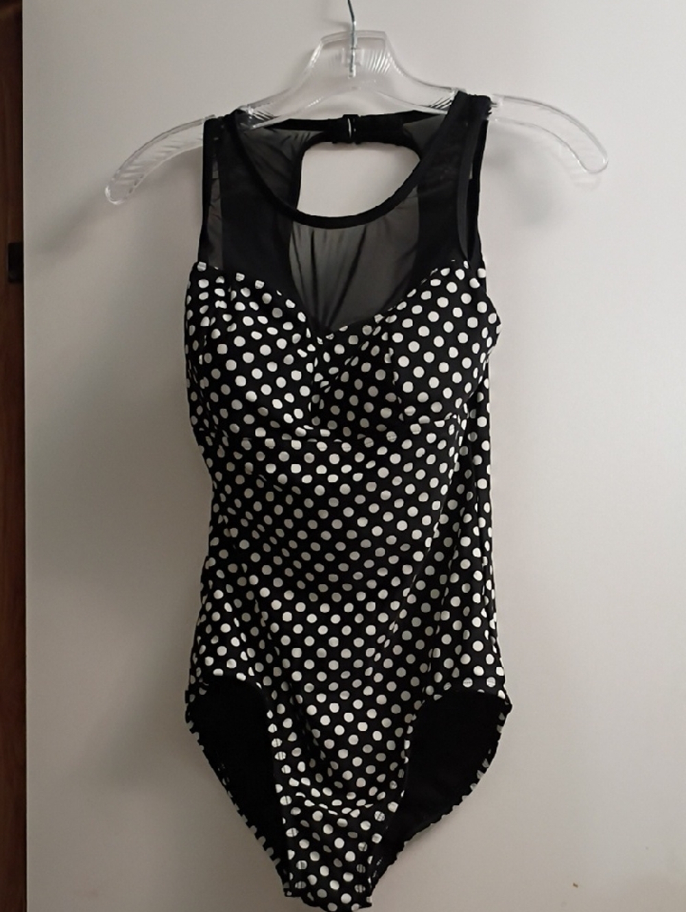 Catalina Black One-Piece Swimsuit with White Polka Dots